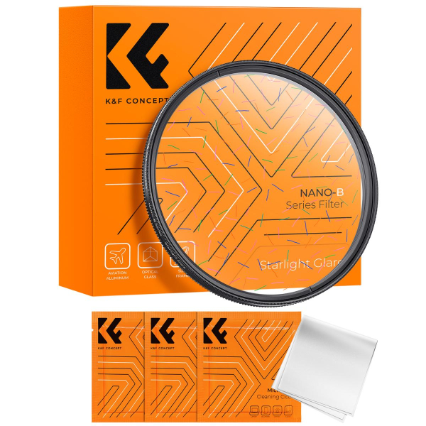 K&F Concept színes csillagszűrő, effekt szűrő, ultra vékony keret, 82mm, +3db törlőkendő (KF-01-2686