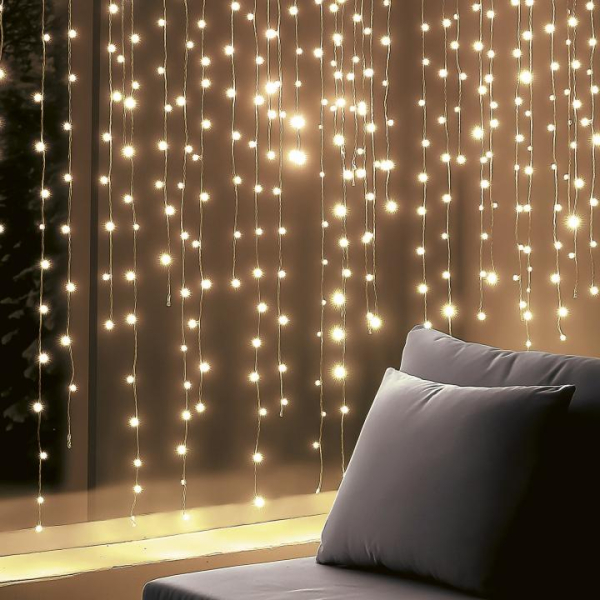 (KIN126DWW) LED-es fényfüggöny meleg fehér, 0,9m