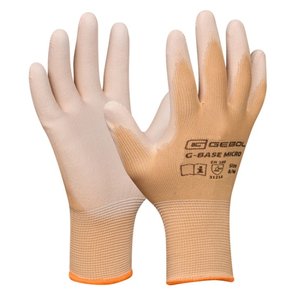 védőkesztyű mártott PU narancs "G-Base Nano" (7) (6700420)