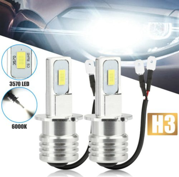 H3 LED fényszóró izzó szett 3570 LED 7.5W 6000K 12V (14198)