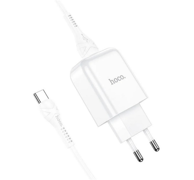 N2 VIGOUR hálózati töltő USB aljzat (10W, gyorstöltő + Type-C kábel) FEHÉR