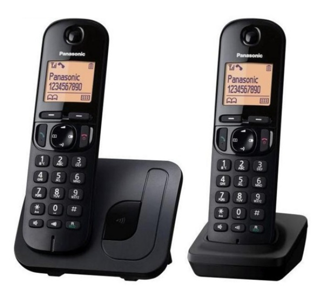 KX-TGC212PDB telefon készülék (vezeték nélküli, 1 bázis, 2 kézibeszélő, DECT) FEKETEKX-TGC