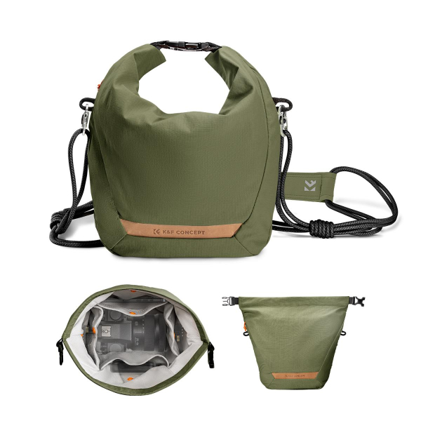 K&F Concept Urban Wander 11, fotós oldaltáska, 5L, zöld (KF-13-168V3)