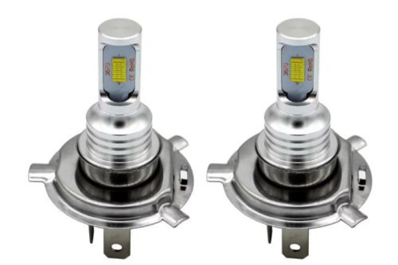 H4 LED fényszóró izzó 10W 2000 lm 12V, 2 db (14242)