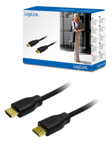HDMI Kábel 1.4, 2x HDMI apa, fekete, 5m