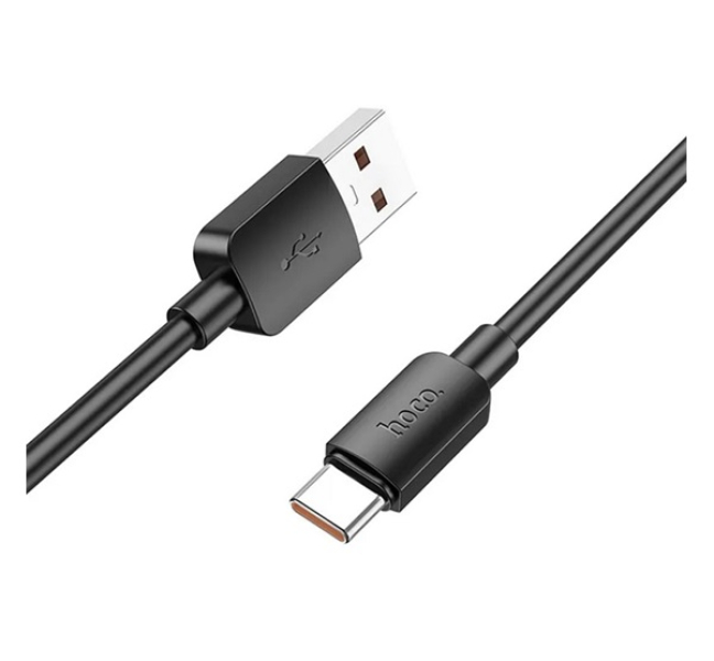 X96 adatkábel (USB - Type-C, 6A, 100W, PD gyorstöltő, 100cm) FEKETE