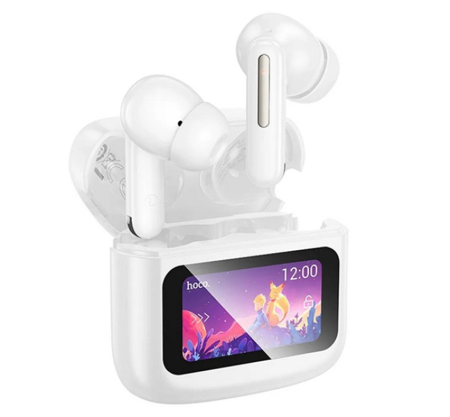 EQ14 bluetooth fülhallgató SZTEREO (v5.3, TWS, mikrofon, zajszűrő, érintőkijelző + töltőtok) FE