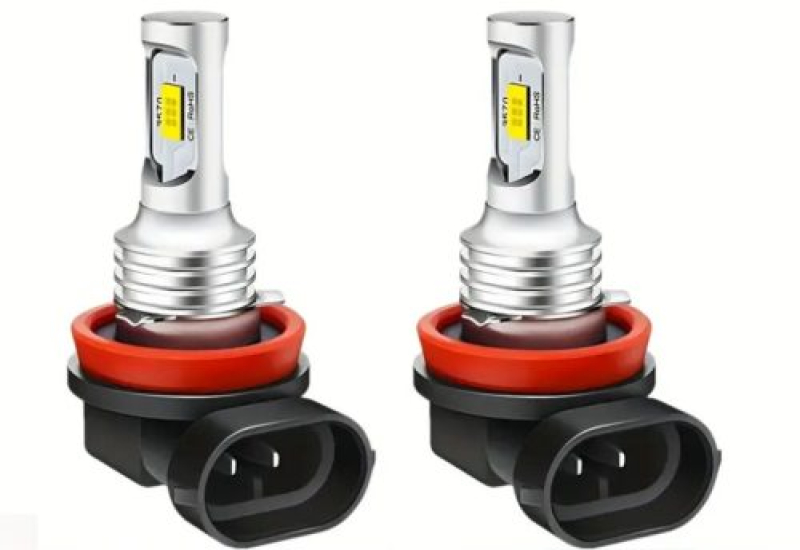 H11 LED fényszóró izzó 10W 2000 lm 12V, 2 db (14235)