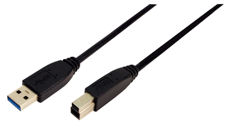 USB 3.0 Csatlakozó kábel, 1 méter, fekete