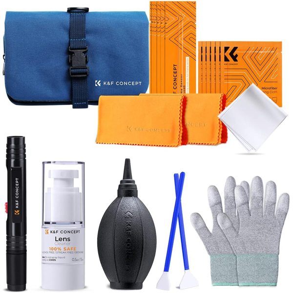 K&F Concept 23in1 lencse- és szenzortisztító szett+15ml tisztító folyadék (KF-1868)