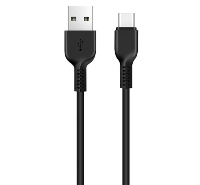 X20 adatkábel (USB - Type-C, gyorstöltő, törésgátló, 200cm) FEKETE