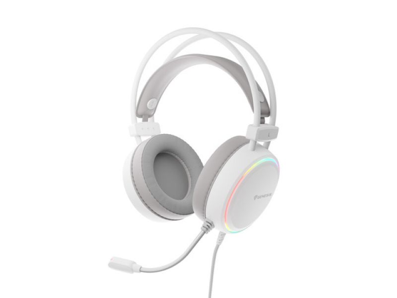 Neon 613 G2 Gamer Fejhallgató mikrofonnal, RGB megvilágítással USB - fehér
