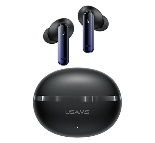 USAMS ECHO E02 bluetooth fülhallgató SZTEREO (v5.3, TWS, aktív zajszűrő + töltőtok) FEKETEBHE0201