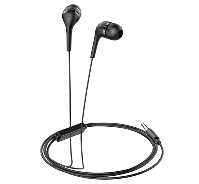 M40 fülhallgató SZTEREO (3.5mm jack, mikrofon, felvevő gomb) FEKETEM40_B