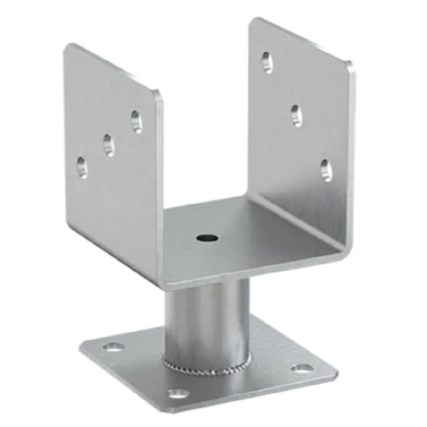 Oszloptalp "U" lecsav. talpas erősített 141 x 100 x 100 / 4 mm horganyzott (3217632)