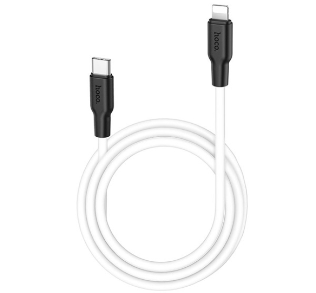 X21 adatkábel (Type-C - lightning, 3A, 20W, PD gyorstöltő, 100W) FEHÉR