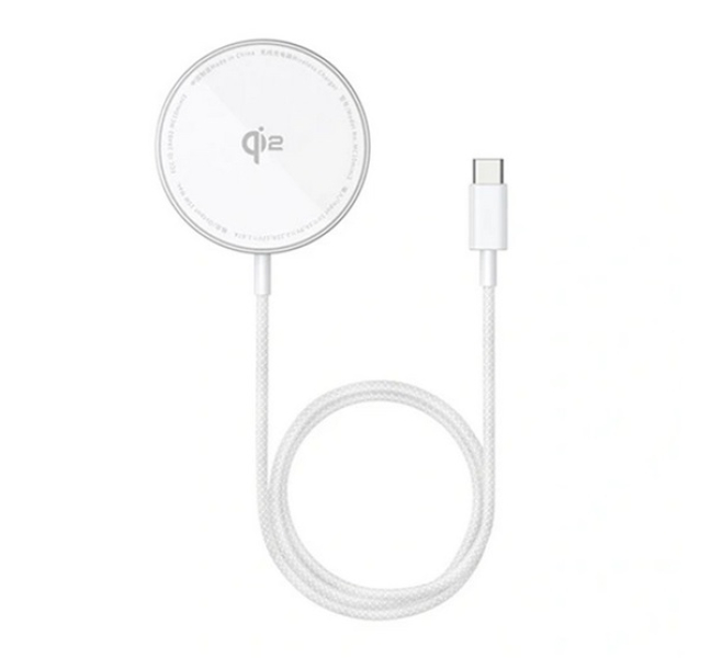 SIMPLE MINI4 asztali töltő (15W, wireless, gyorstöltő, mágneses, Qi2) EZÜST