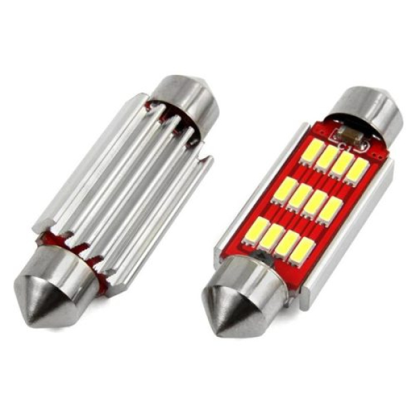Szofita LED ROOF 10 SMD hűtőbordás CANBUS 12V, 41mm, 2 db (21318)