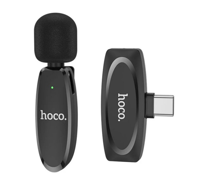 L15 bluetooth mikrofon (Type-C, LAVALIER csíptethető, zajszűrő) FEKETEL15_TYPEC