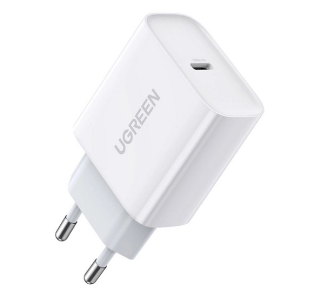 CD137 hálózati töltő Type-C aljzat (20W, PD gyorstöltő 4.0) FEHÉR