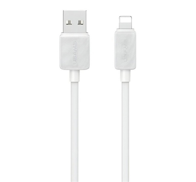 KY adatkábel (USB - lightning, 2.4A, gyorstöltő, 100cm) FEHÉR