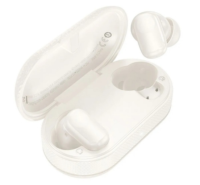 EQ19 bluetooth fülhallgató SZTEREO (v5.4, TWS, mikrofon + töltőtok) FEHÉREQ19_W