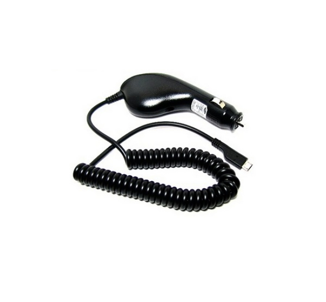 autós töltő (3,5W + fix microUSB kábel, CAD300) FEKETE