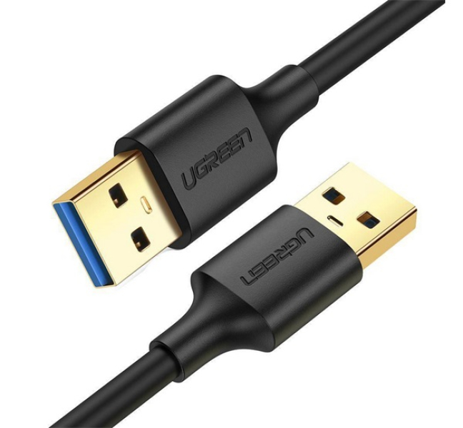 US128 adatkábel (USB - USB, 200cm) FEKETE