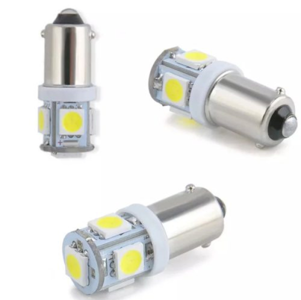 BA9s bajonett LED COB 5 SMD fehér CANBUS 24V, 2 db (22506)