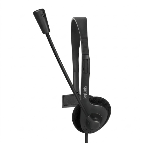 Logilink Mono headset, 1x 3,5 mm-es fejhallgató-csatlakozó, mikrofon