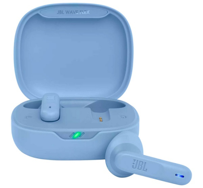 WAVE FLEX bluetooth fülhallgató SZTEREO (v5.2, TWS, mikrofon, zajszűrő, IP54 + töltőtok) VILÁGOS