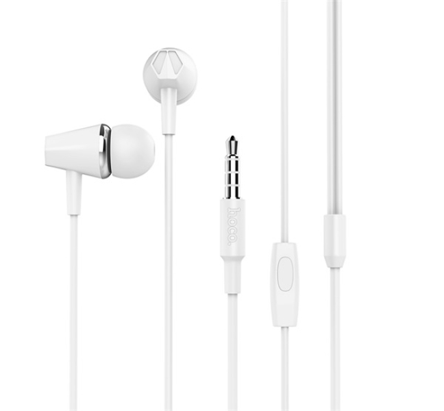 M34 fülhallgató SZTEREO (3.5mm jack, mikrofon, felvevő gomb) FEHÉRM34_W