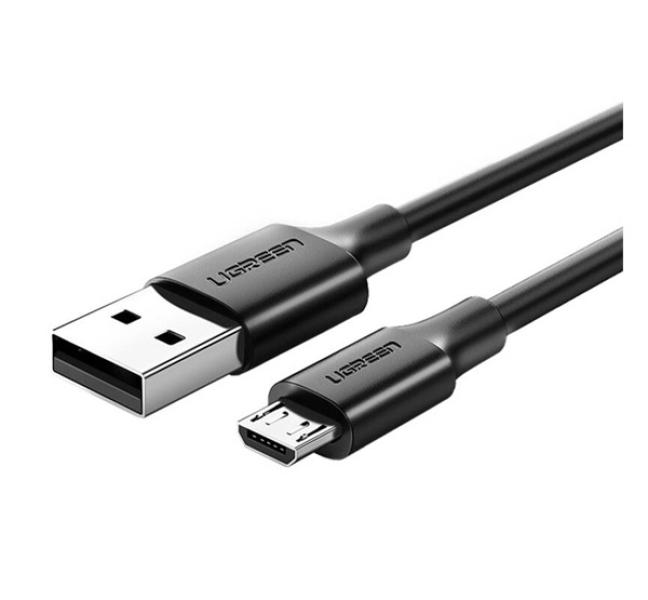 adatkábel (USB - microUSB, 2.4A, gyorstöltő, 300cm) FEKETE