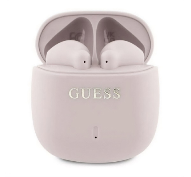GUESS PRINTED CLASSIC LOGO bluetooth fülhallgató SZTEREO (v5.3, TWS, mikrofon, IPX4 + töltőtok) RÓZS