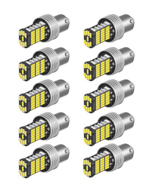 1156 LED izzó 4014 45 SMD 21W fehér CANBUS 12V, 10 db (22261)