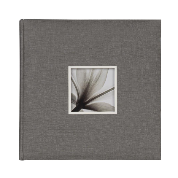 Dörr fotóalbum, ablakos, beragasztós, 34x34cm, 20lap/40oldal, szürke (D880311)