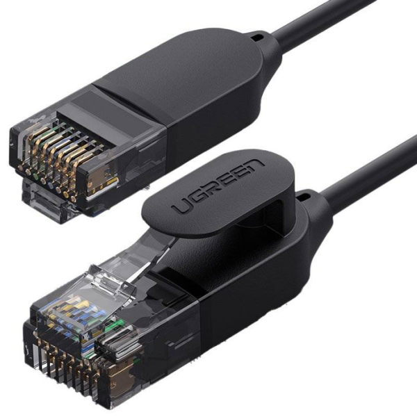 UGREEN CAT 6A tiszta réz Ethernet kábel OD2.8 1.5 m fekete NW122 (70333)