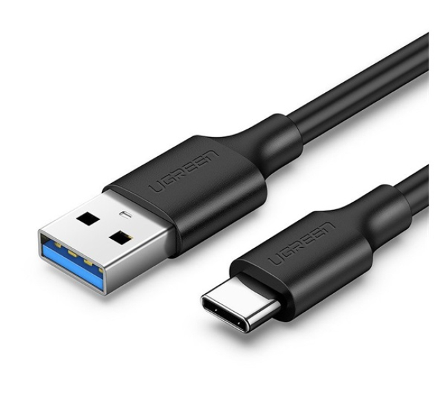 US184 adatkábel (USB - Type-C, 3A, gyorstöltő, 50cm) FEKETE