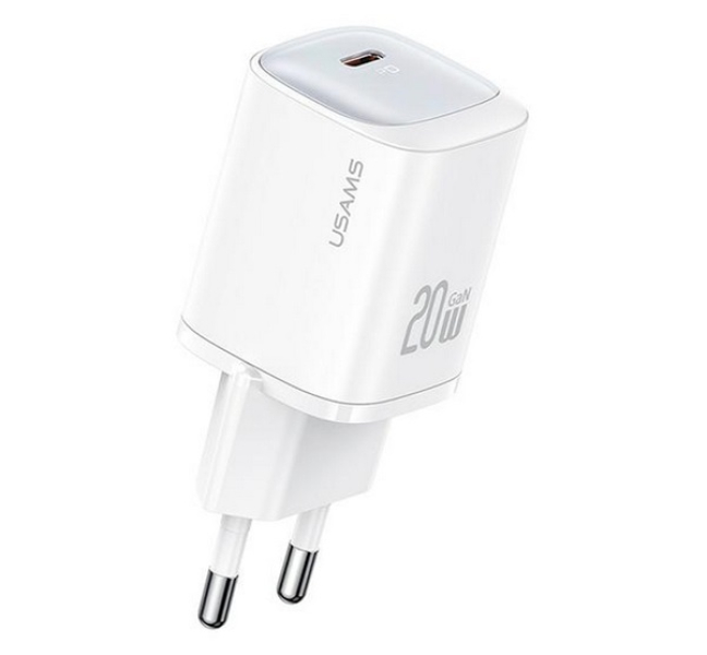 CC248 hálózati töltő Type-C aljzat (20W, GaN, PD gyorstöltő) FEHÉR