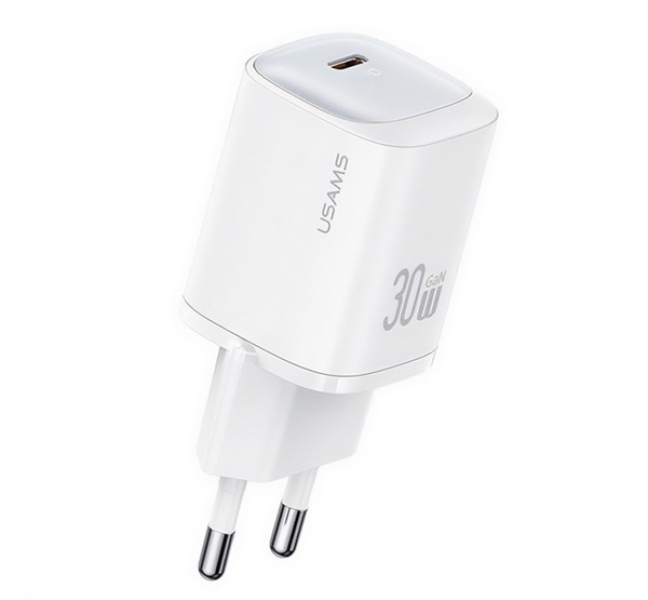 CC251 hálózati töltő Type-C aljzat (30W, GaN, PD gyorstöltő) FEHÉR