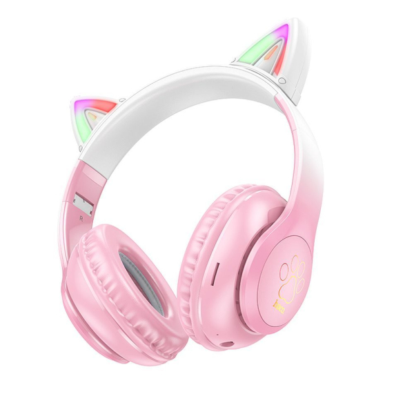 W42 vezeték nélküli bluetooth fejhallgató Cat Ear cseresznyevirág