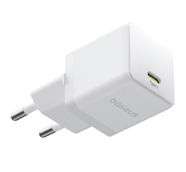 PALM hálózati töltő Type-C aljzat (20W, PD gyorstöltő 3.0) FEHÉR