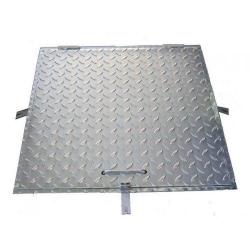 Aknafedő 60x60 cm, ezüst (14803)