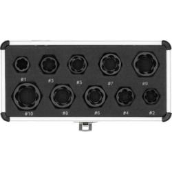 Yato sérült csavar kiszedő dugókulcs készlet, 10db (YAT-060311)