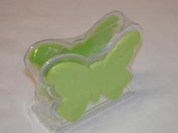 Pillangós műanyag szalvétatartó, almazöld (178/2)