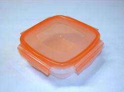 Csatos, szögletes műanyag ételdoboz 1050 ml barack (591)