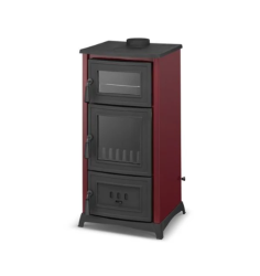 Hunor 901 öntvény sütős kandalló 6,22kW, bordó (FAT-KAND-001)