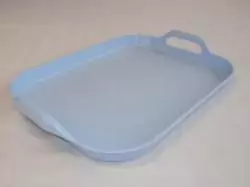 Műanyag füles tálca 43x33 cm világoskék (250)