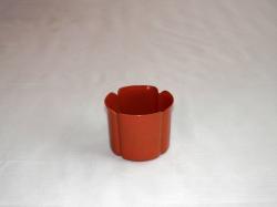 Virágtartó kaspó, szirom formájú, 8 cm, terrakotta műanyag (211)