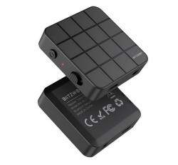 BlitzWolf bluetooth FM transmitter microUSB+3.5mm jack aljzat (v5.0, 200mAh) FEKETEBW-BL2